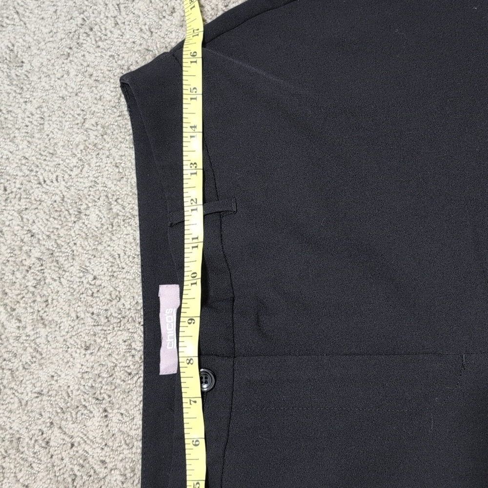 Chico's Black Straight Leg Slacks Work Pants Women's Size 1(8) Short - Picture 5 of 9
